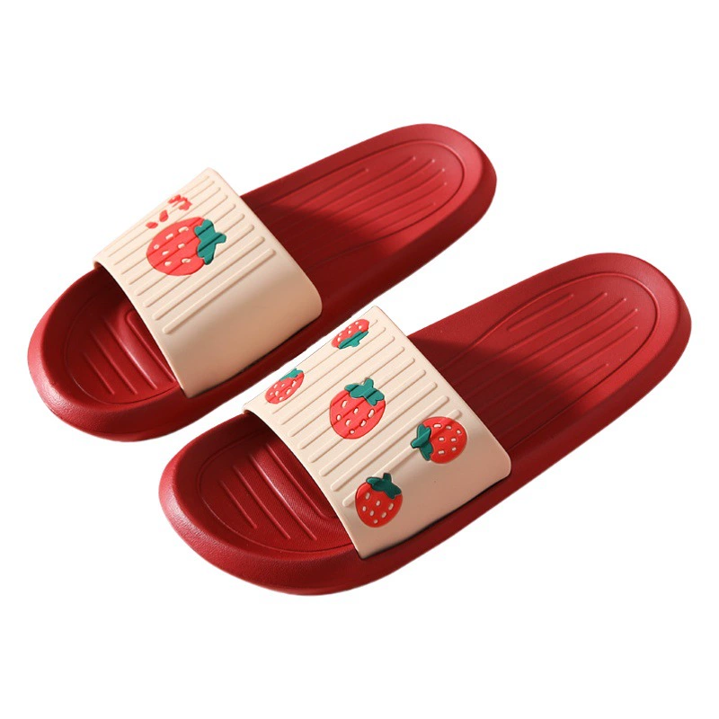 Женские летние тапочки домашние Мультяшные милые с мягким дном, Нескользящие домашние тапочки для пары, летняя уличная одежда, мужская