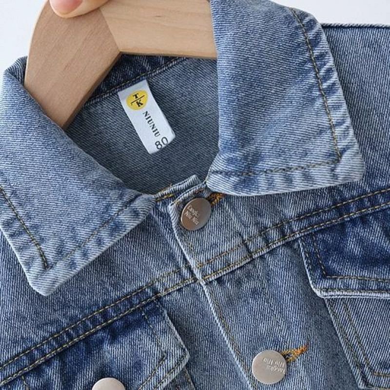 Denim children's jacket girl's, western style, autumn