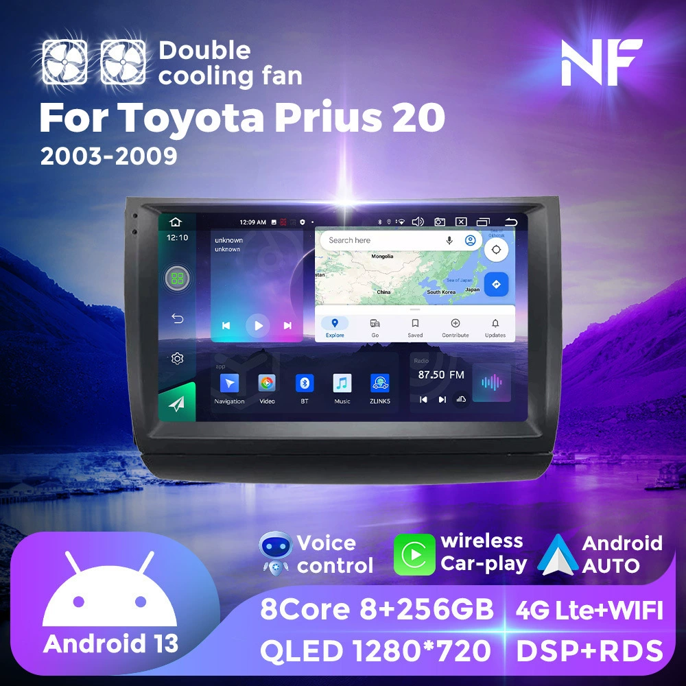 Подходит для Toyota Prius 20 2003–2009, 9-дюймовое Android-устройство автомобильной навигации для Toyota Prius