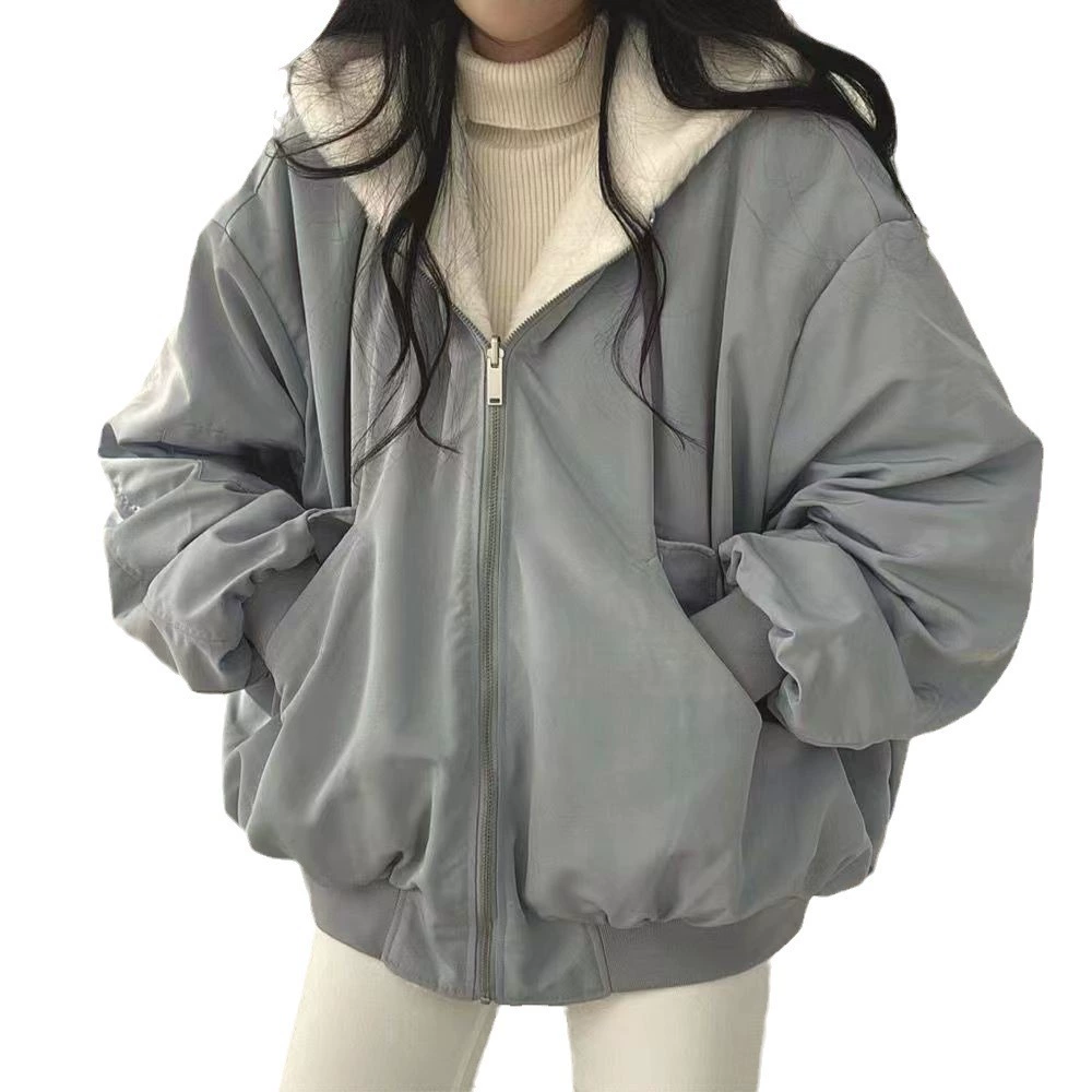 Пуховик женский, корейский стиль oversize — тёплый демисезонный