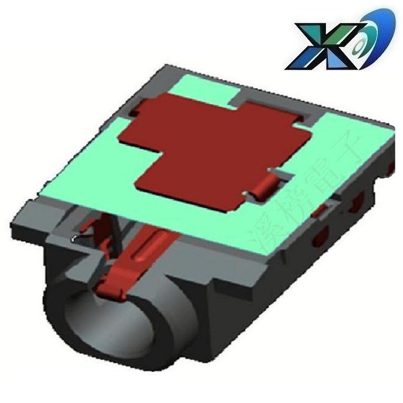 7脚沉板声频插口四极 七脚3.5音频插座四极  3.5耳机母座沉板7脚