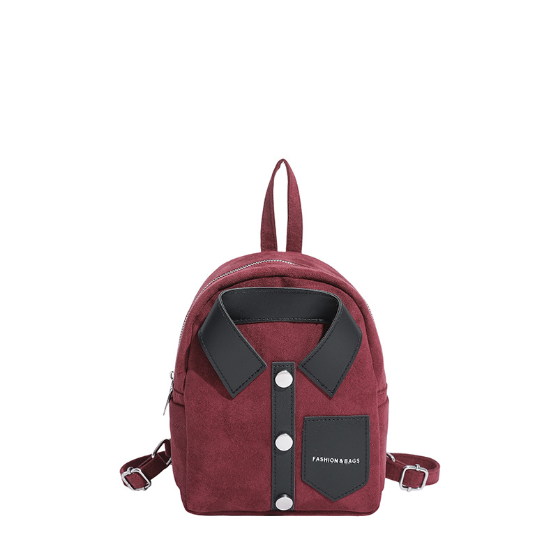 Diseño coreano nicho sensación de personalidad camisa mochila pequeña y ligera mochila de mujer casual de moda bolsas de mujer de comercio exterior