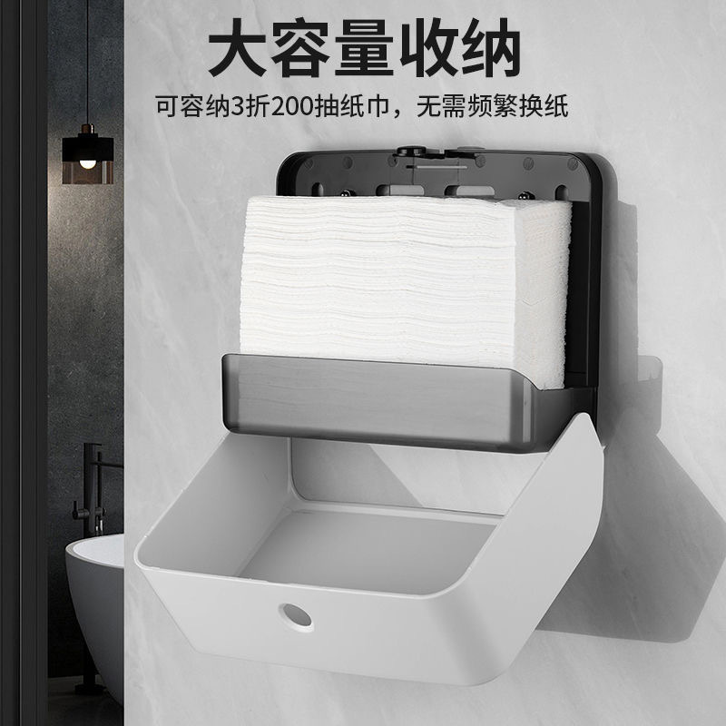 Hoteles sin agujeros para limpiar la caja de papel tipo pared inodoro de plástico caja de extracción de papel limpiador de papel rack caja de papel de mano seca a prueba de agua