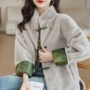 皮毛一体秋冬新款中式女外套