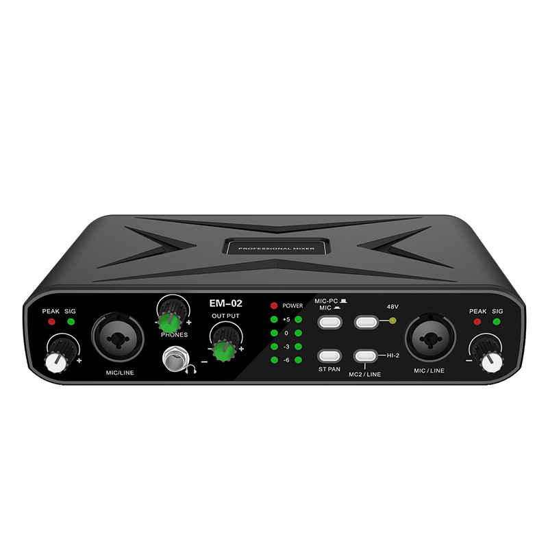 Tarjeta de Sonido USB Externa Profesional Sin Controlador para Transmisión en Vivo y Grabación