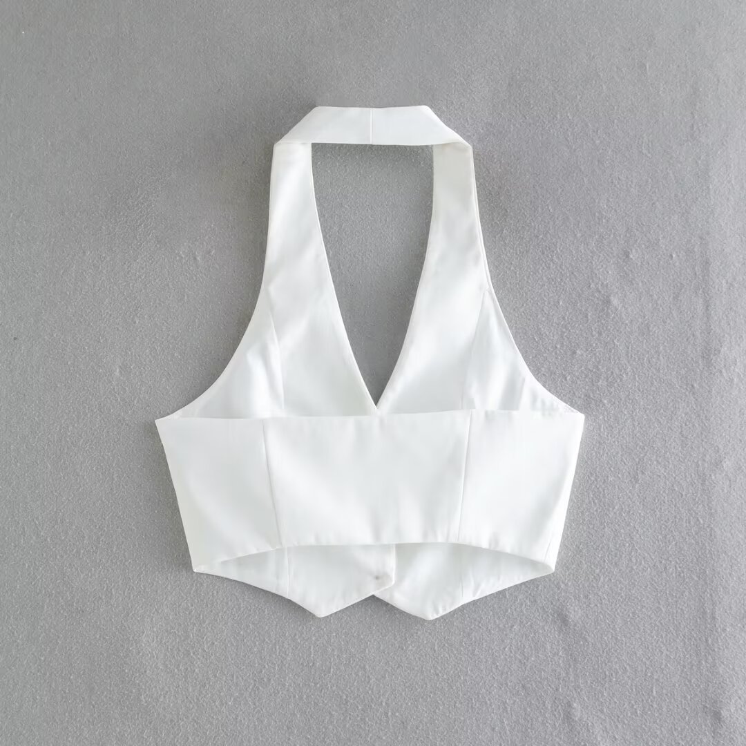 Myst & Za mujer verano 2026 nuevo estilo de moda temperamento versátil delgado corto cuello colgante chaleco chaleco image 5
