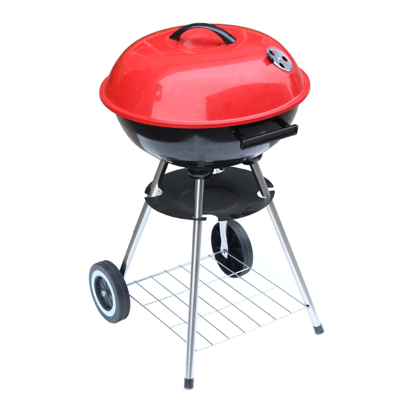 Apple barbacoa horno redondo portátil al aire libre de cuatro patas Apple estufa de 17 pulgadas barbacoa parrilla plegable hogar con ruedas