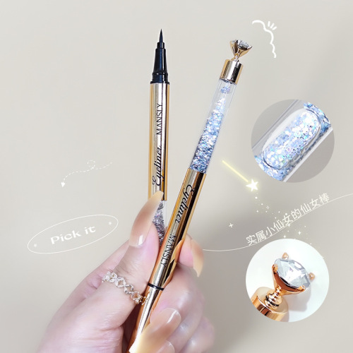 MANSLY Eyeliner Pen for Women Waterproof Sweatproof Transfer-Proof Long-Lasting Ultra-Fine Lower Lash for Beginners and Novices with Dimple