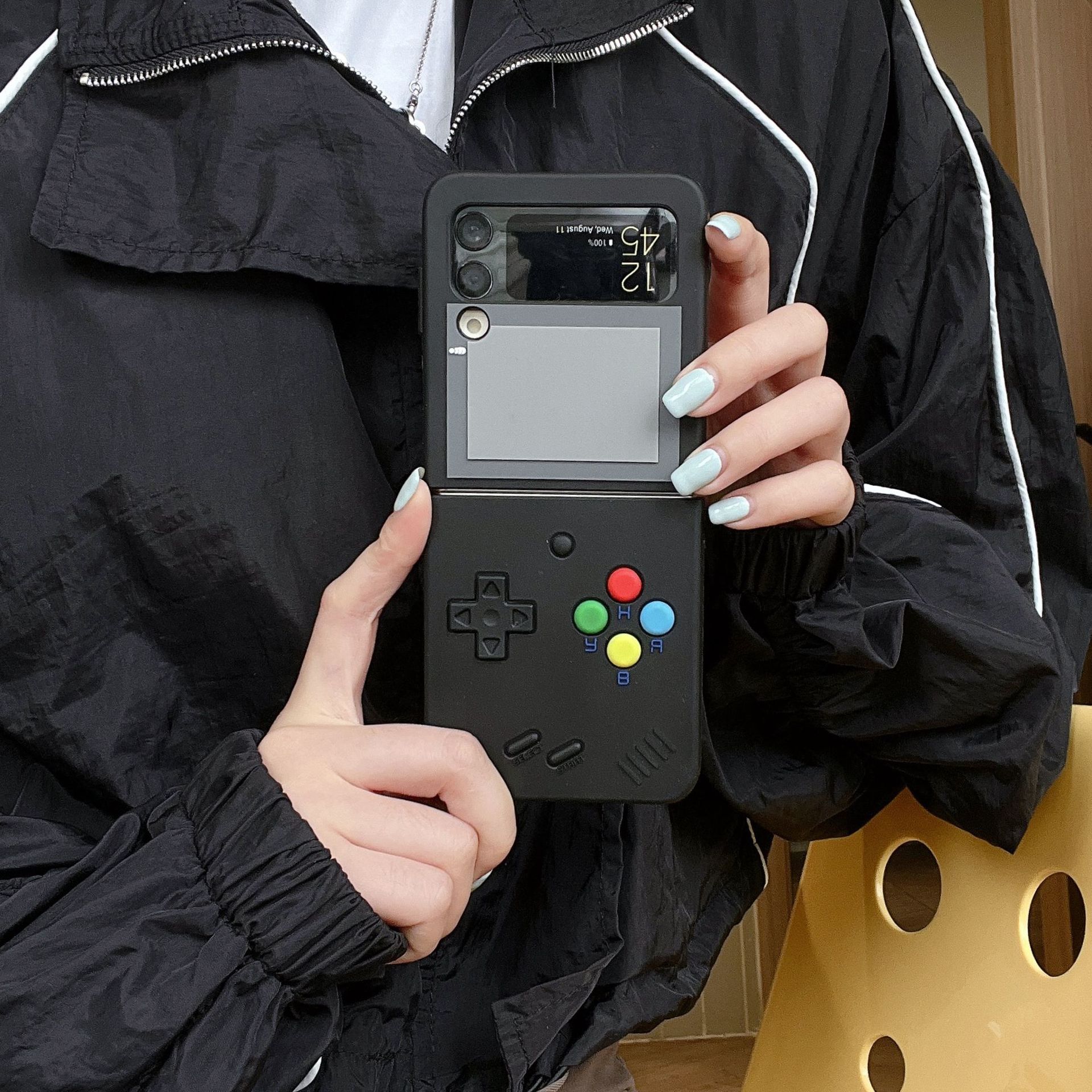 Creative Silicone Game Machine for Samsung Galaxy Z Flip3/4 Folding Phone Case ZFlip5/6 Korea_voghion.com