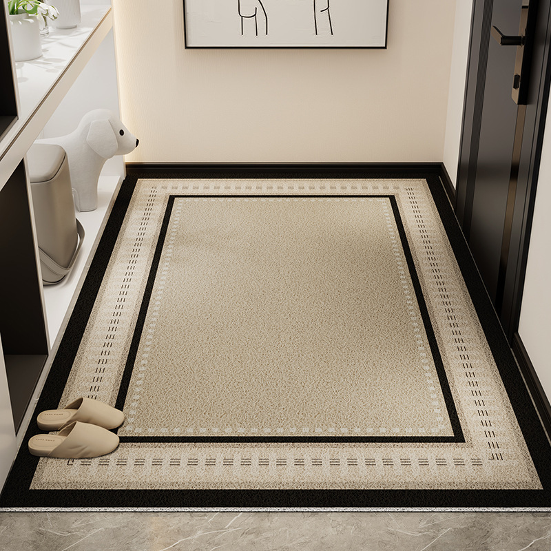 Light Luxury Advanced Silk Ring Floor Mat Entrance Door Mat Wear-resistant Non-slip Entrance Door Mat Dust Removal Bathroom Floor Mat in stock