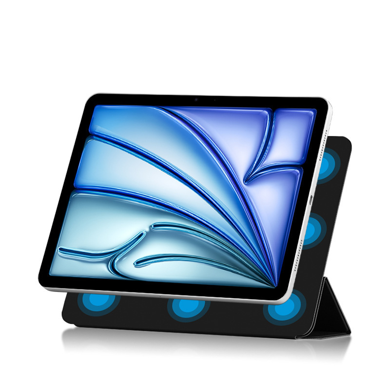 Suitable for new 2024 iPad air11 flat protective case Apple 11 inch magnetic double-sided clip tri-fold leather case Suitable for new 2024 iPad air11 flat protective case Apple 11 inch magnetic double-sided clip tri-fold leather case