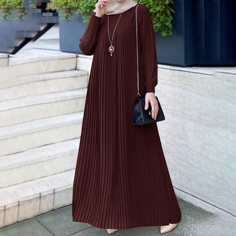 Abito musulmano elegante da donna stile arabo a maniche lunghe_voghion.com