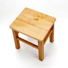 茶几凳子家用实木小矮凳方凳沙发凳儿童原木简约换鞋凳小木凳板莙