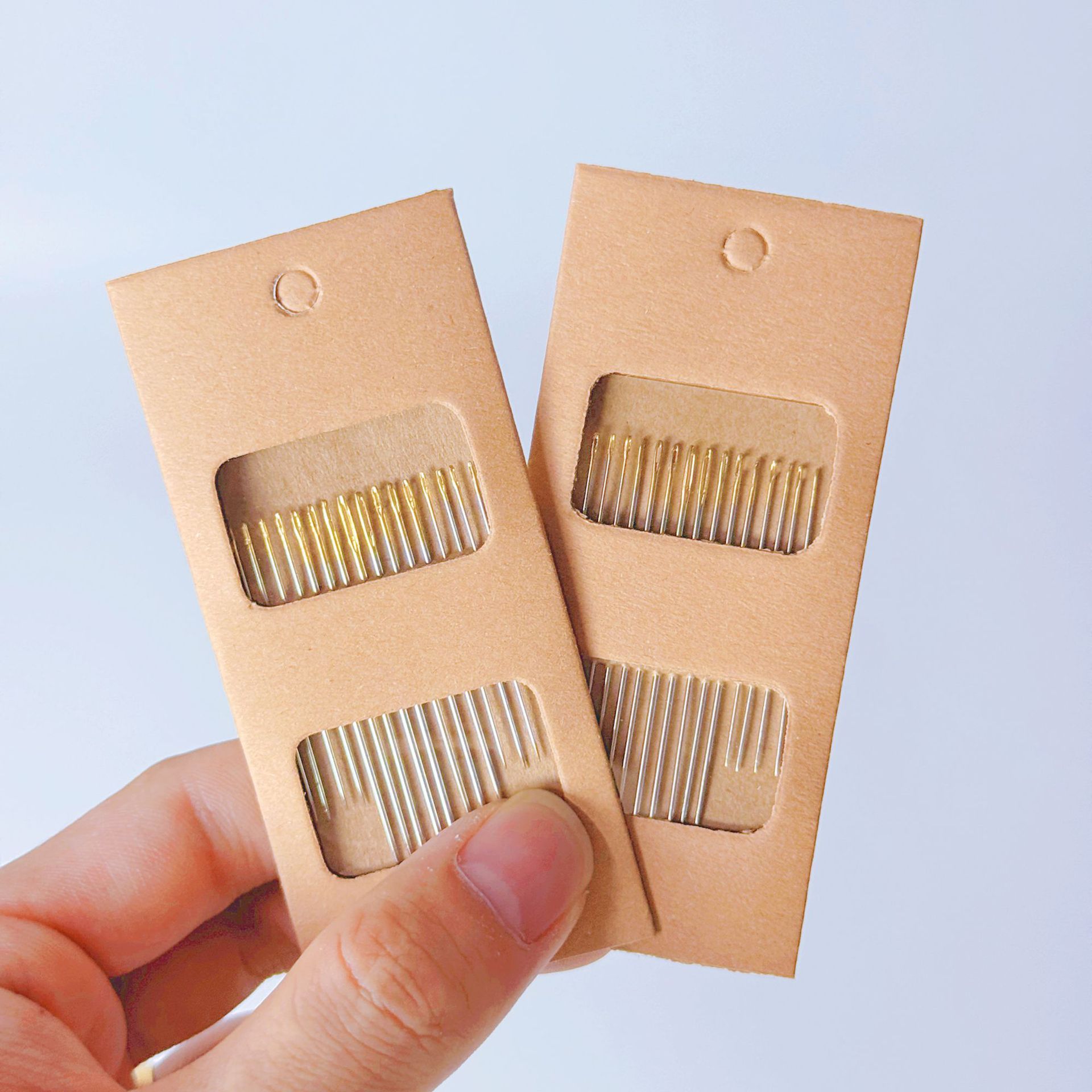 缝纫针16枚金尾3/9多用途手缝针精细碳钢手缝针牛皮卡纸包装