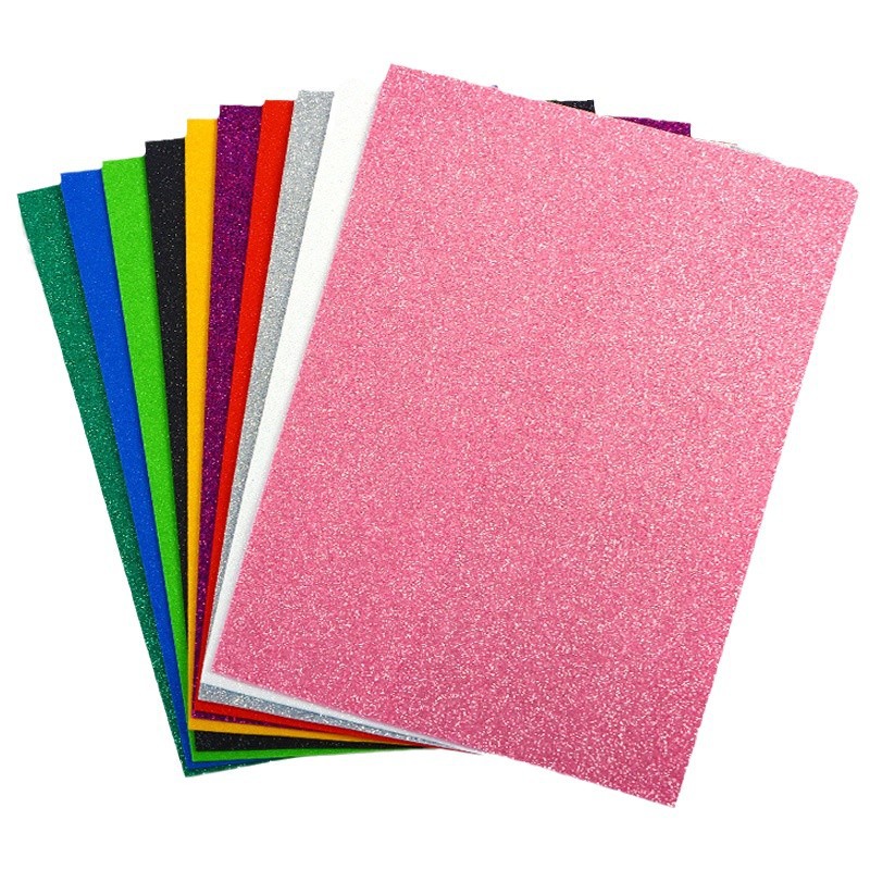 A4 oro polvo esponja eva con pegamento de espuma de papel de cebolla dorada pulverización de polvo de espuma de polvo brillante DIY pegatinas manuales al por mayor