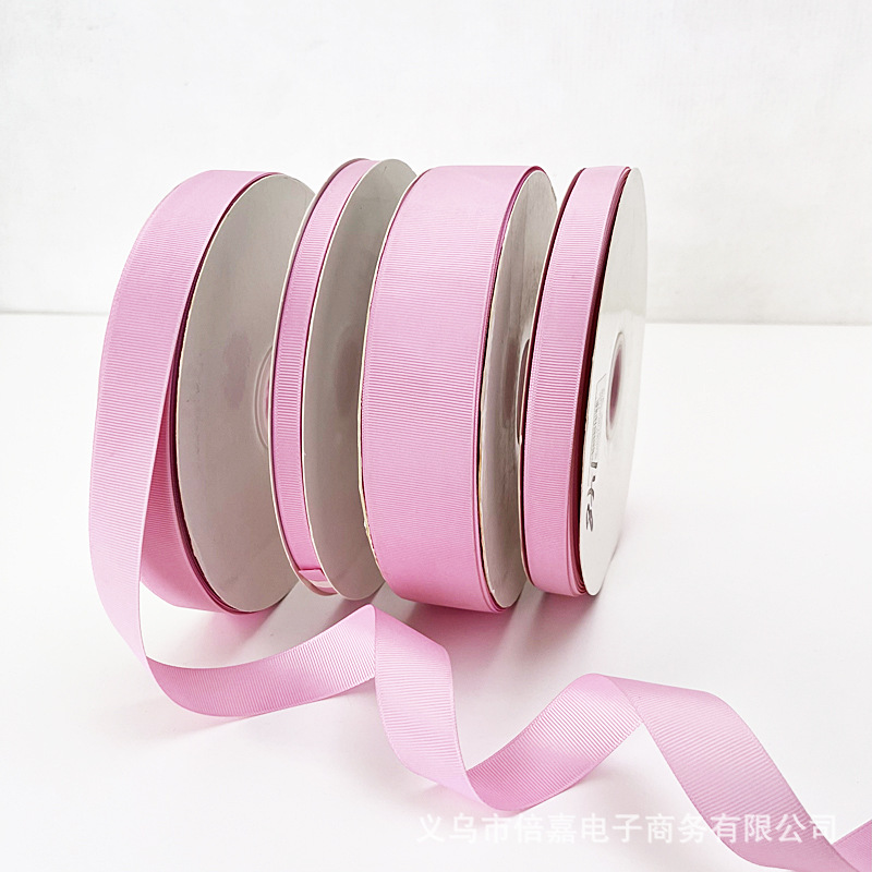 0.6-4CM 롤 핑크 리본 DIY 바 스레드 벨트 선물 동반 선물 활 리본 액세서리 의류