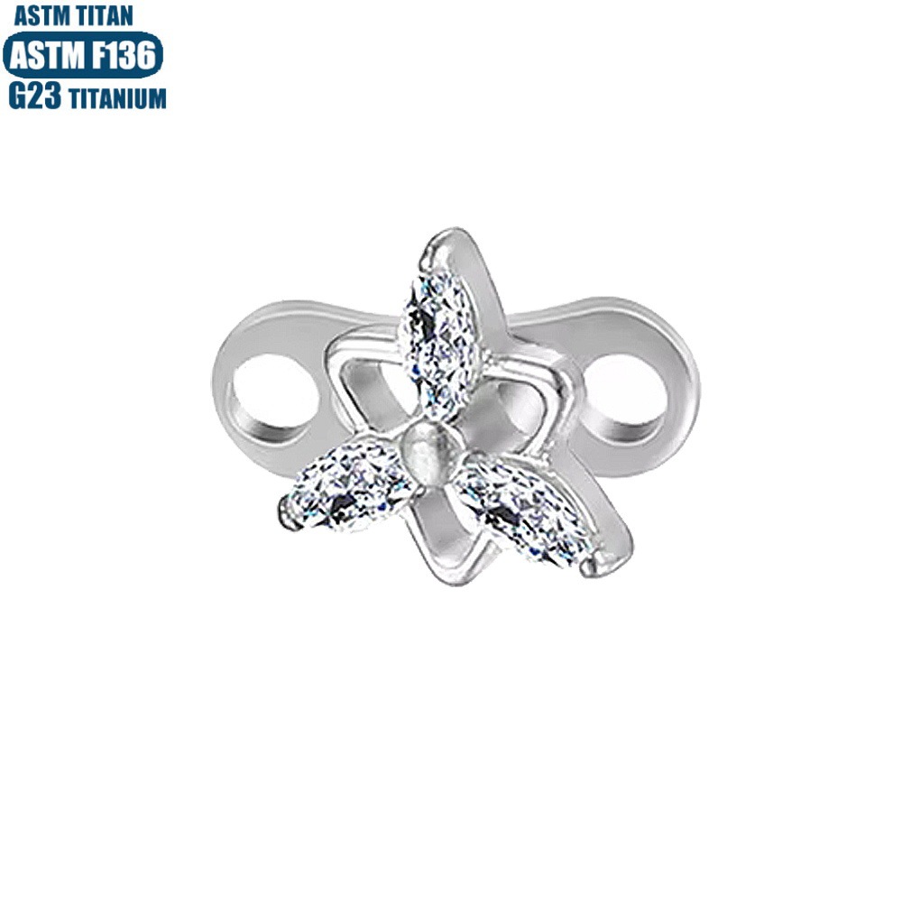 Pointed titanium steel lip stud product view