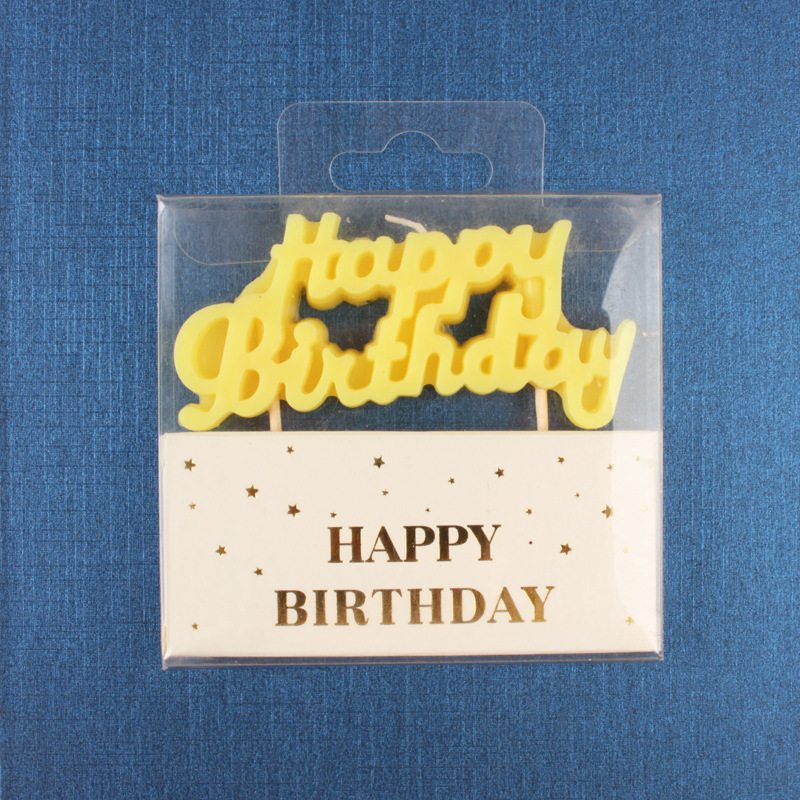 連体金メッキ英語アルファベットキャンドル誕生日おめでとうパーティー用品ケーキプラグインクリエイティブキャンドル卸売り