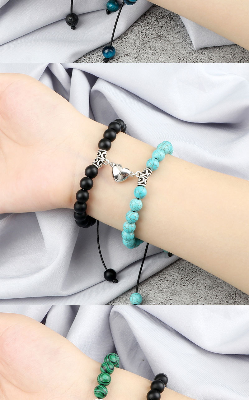Heart Shaped Magnetic Braided Couple Bracelets For Relationships_voghion.com