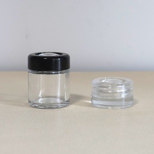 1oz Magnifying Glass Transparent Cream Bottle with Press Screw Cap and Printable Logo Cream Dispensing Bottle Hemp Bottle