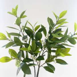 仿真茉莉花叶招财叶灰莉叶家居客厅插花装饰摆件园林造景仿真树枝