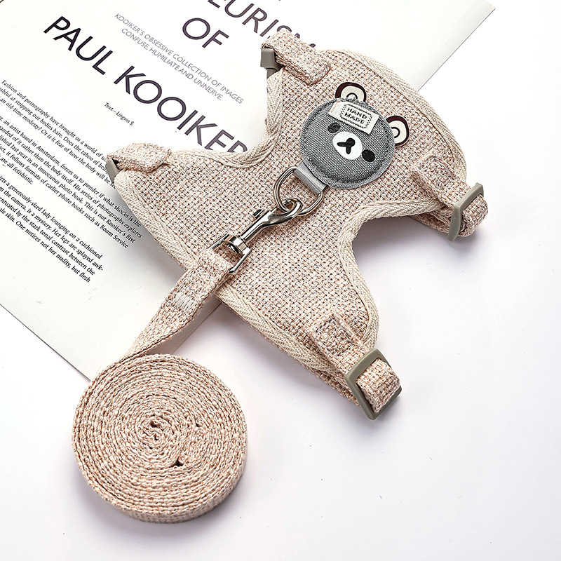 Chaleco correa de perro cachorro Teddy correa de pecho gato fuera anti-rotura gato caminando cuerda gato cadena Cadena de perro