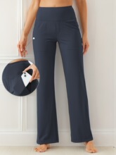 P 34147 High Waist Straight Leg Yoga Pants ����ֱͲ�٤��