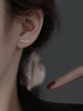 Line small design earrings, simple and elegant design, 925 sample silver, trend of season