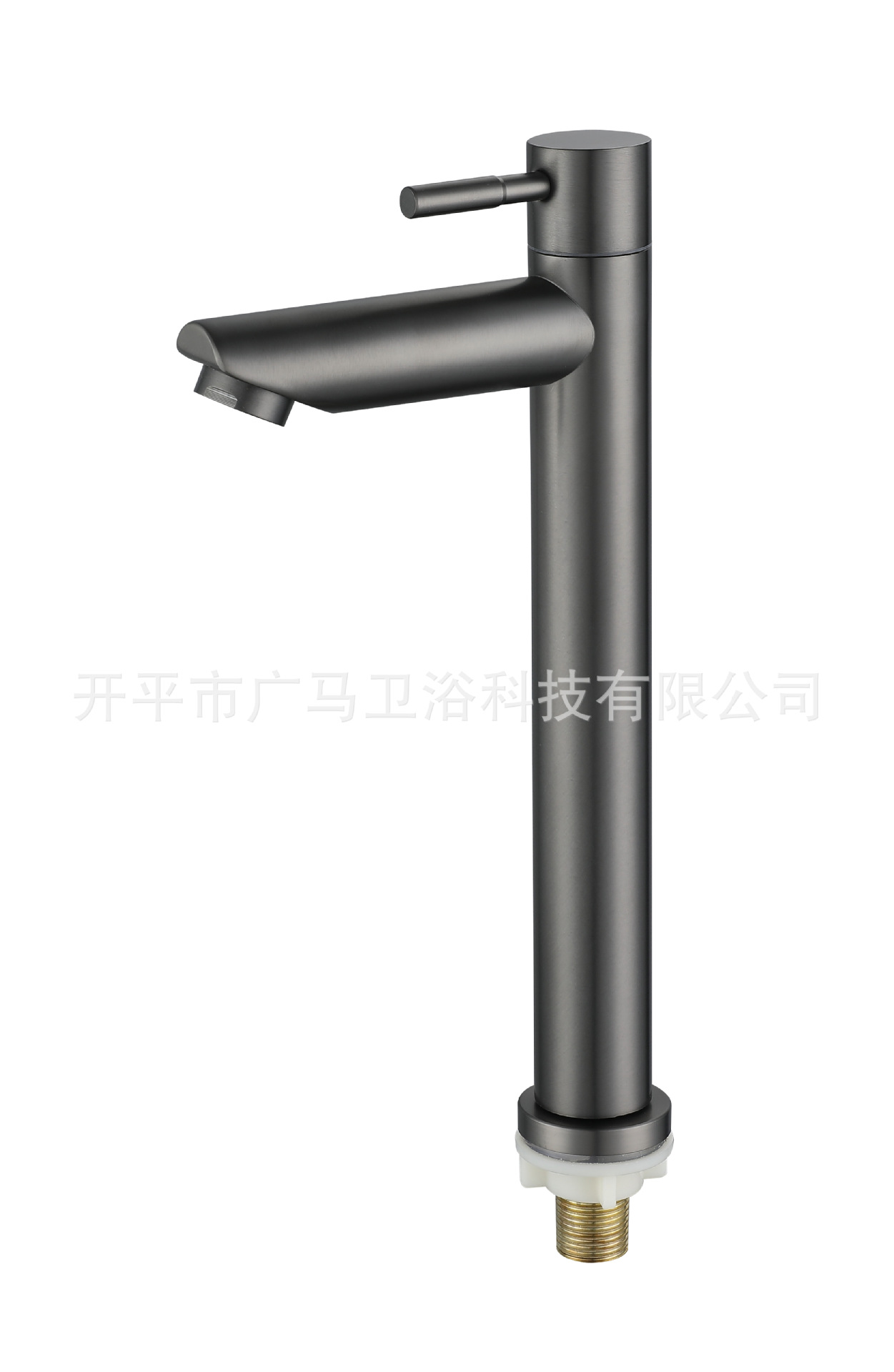 sus304 brushed gold single cold washbasin faucet, stainless steel bathroom countertop faucet, 4-inch interface pvd art undefined