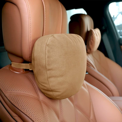 Headrest: neck waist pillow - cognac-brown-neck-pillow