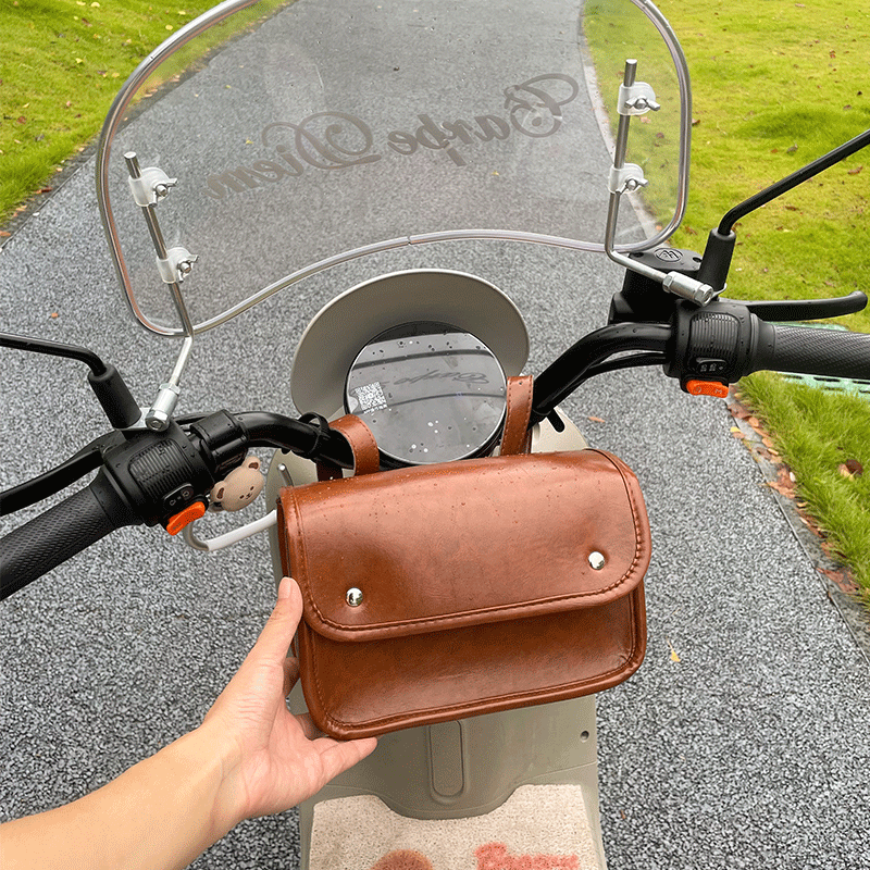 Battery Electric Vehicle Retro Accessories Yadi Emma No. 9 Calf Decorative Front Storage Pocket Waterproof Storage Bag