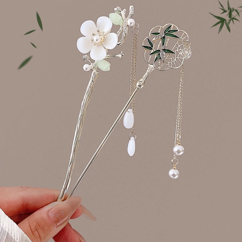 Tocado de horquilla de estilo antiguo para niños de alto grado estilo antiguo falda de cara de caballo horquilla nuevo estilo chino updo horquilla accesorios para el cabello