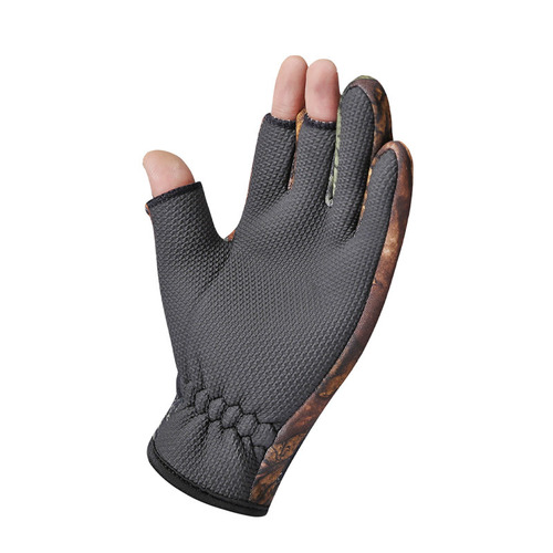Cycling gloves winter takeaway fishing leakage two-finger outdoor windproof and waterproof touch screen men's thermal insulation plus velvet thickened gloves