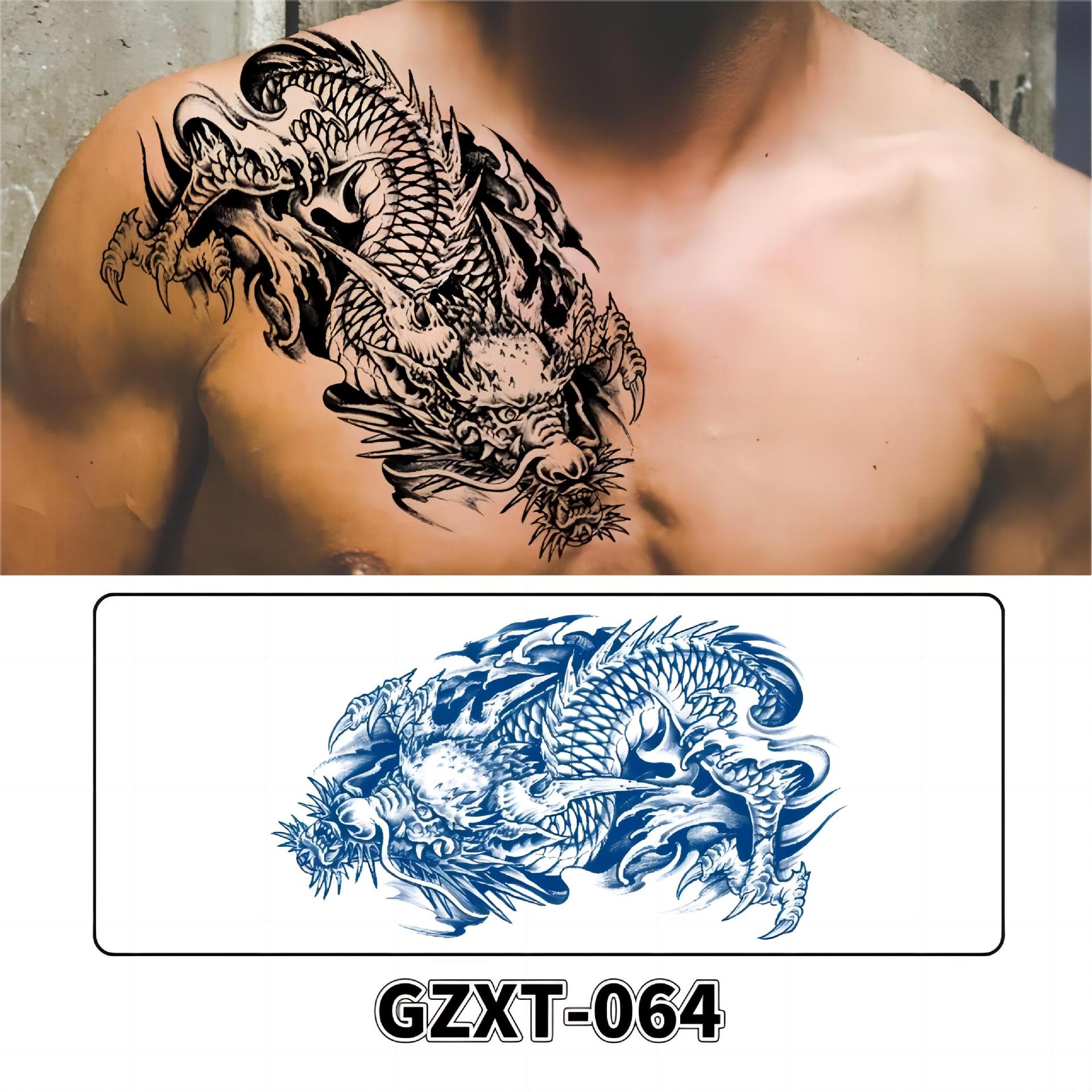 Pegatinas de tatuaje de jugo de pecho de flores pegatinas de tatuaje de hierbas de brazo grande de flores sudor impermeable media hoja alas de flores pegatinas de tatuaje al por mayor