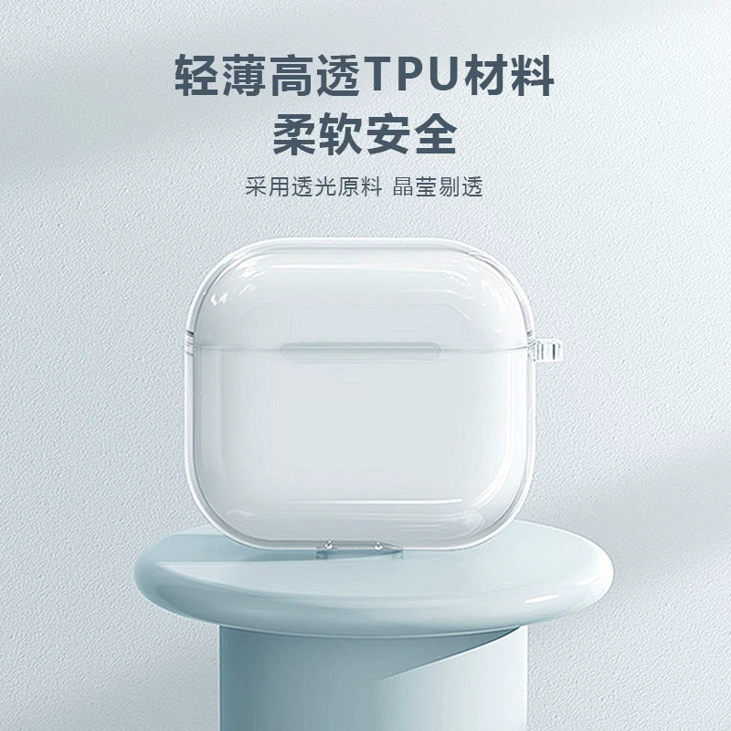 Apple, совместимые прозрачные наушники Pro, защитный чехол, Bluetooth