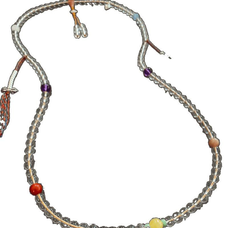 正宗天然白水晶108粒手链颗念珠手持珠藏正品|undefined