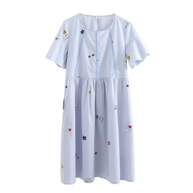 Fashionable summer clothing for pregnant, dress, skirt, western style, for teenagers, loose fit, internet celebrity
