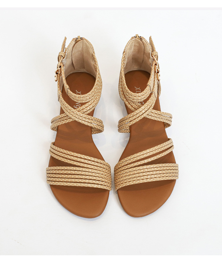 Women's Basic Solid Color Round Toe Fashion Sandals display picture 13