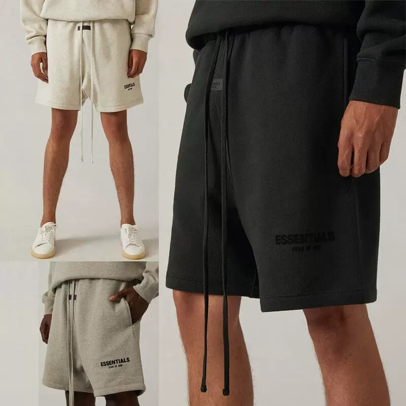 Ningbo Cross-Border Ss22-Essential Small Logo Flocked Casual Thin Fleece Shorts Street Style Couple Street Fashion Style Ningbo Cross-Border Ss22-Essential Small Logo Flocked Casual Thin Fleece Shorts Street Style Couple Street Fashion Style