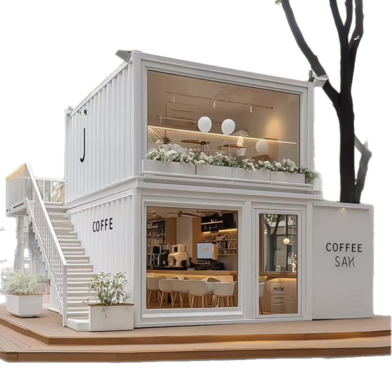 Diseño personalizado de nueva casa de contenedores creativa alojamiento móvil cafetería comercial calle escénica quiosco de vivienda