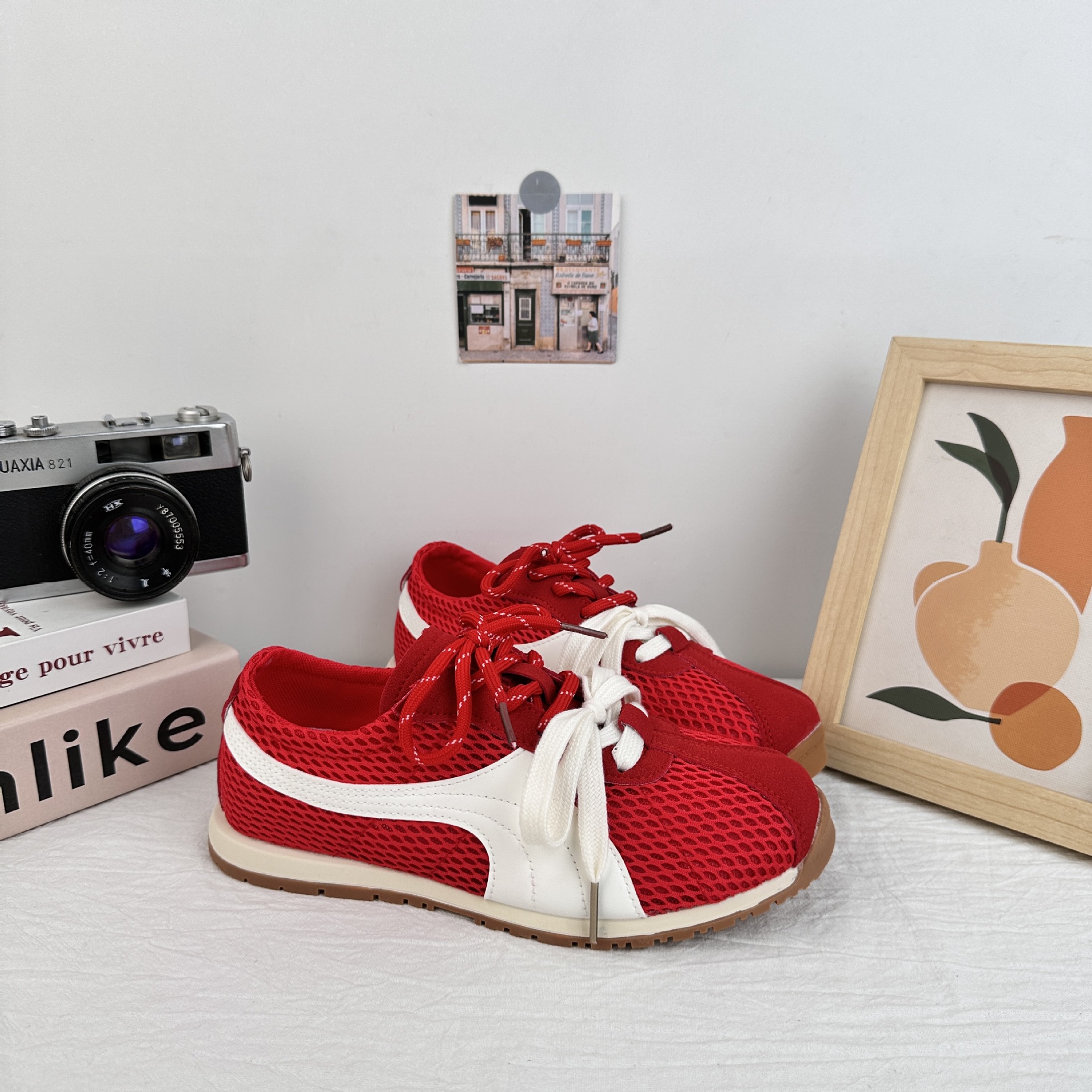 A9926ins zapatos de skate para mujeres 2025 verano nuevo estilo casual versátil suave de malla transpirable zapatos de entrenamiento alemán zapatos Agan