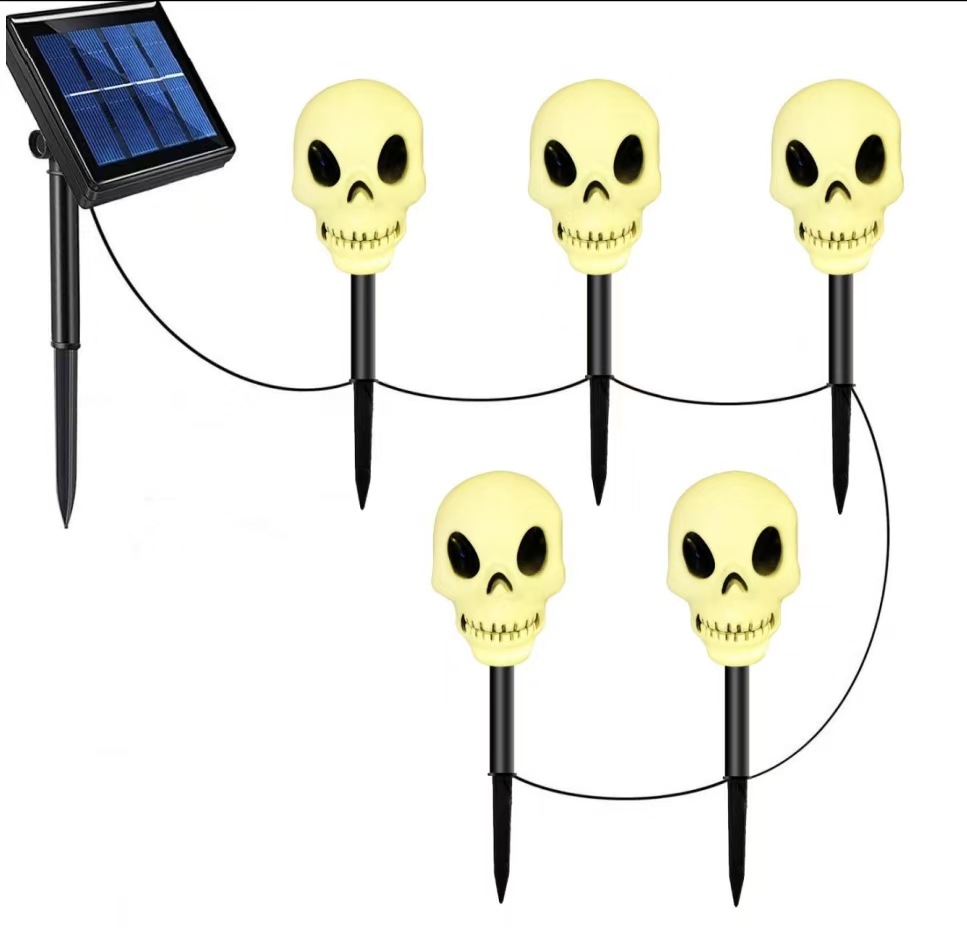 Nuevos productos transfronterizos de Halloween jardín al aire libre impermeable decoración de lámparas LED calabaza fantasma lámpara solar