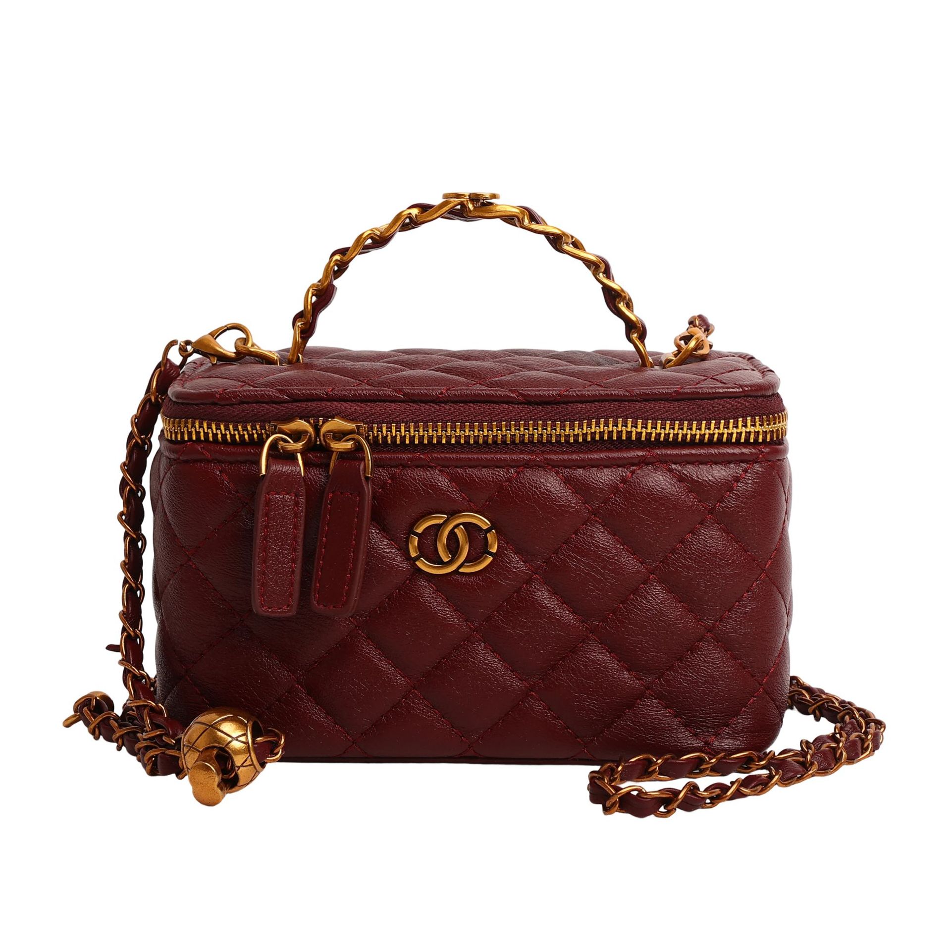 Bolsa de caja de viento de fragancia de diamante bordado de moda de comercio exterior de cadena universal bolso de mano de lujo ligero personalidad bolso de mano