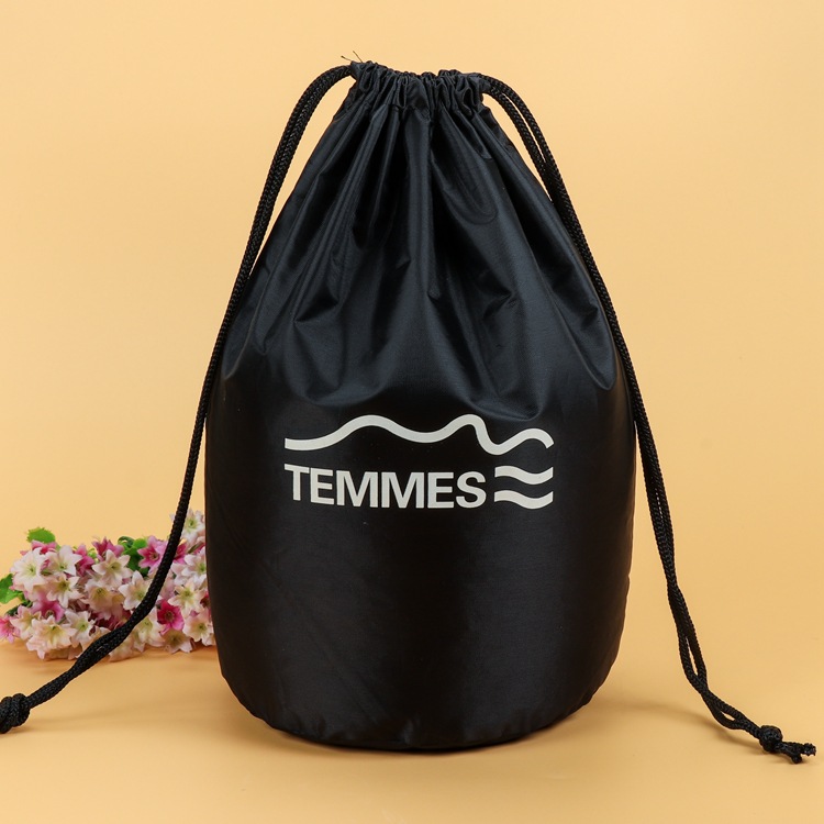 防水牛津布圆底收纳袋双抽绳束口袋礼品包装袋化妆品日用品袋