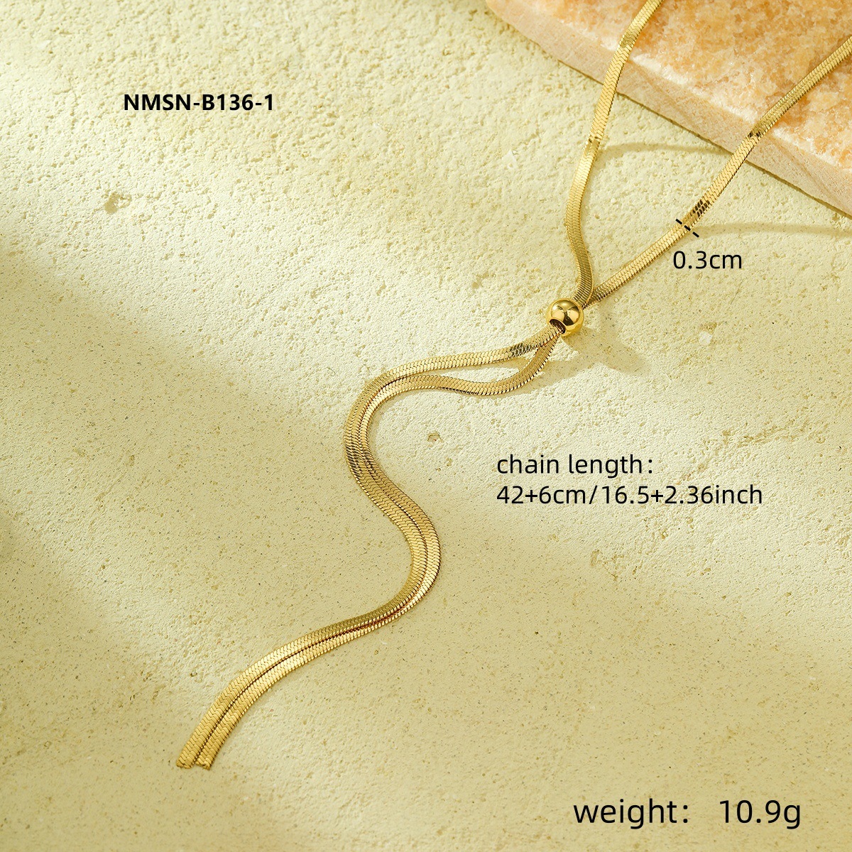 Women's Gender PVD Coated Real Gold Plated Geometric 304 Stainless Steel Lady Waterproof Non Tarnish 304 Stainless Steel Necklace