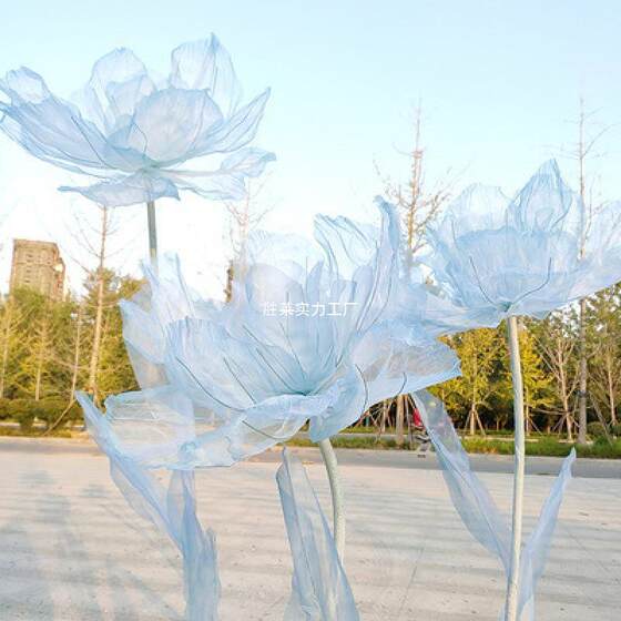 Creative handmade paper flower poppy flower sunflower large silk flower silk flower wedding scene window layout