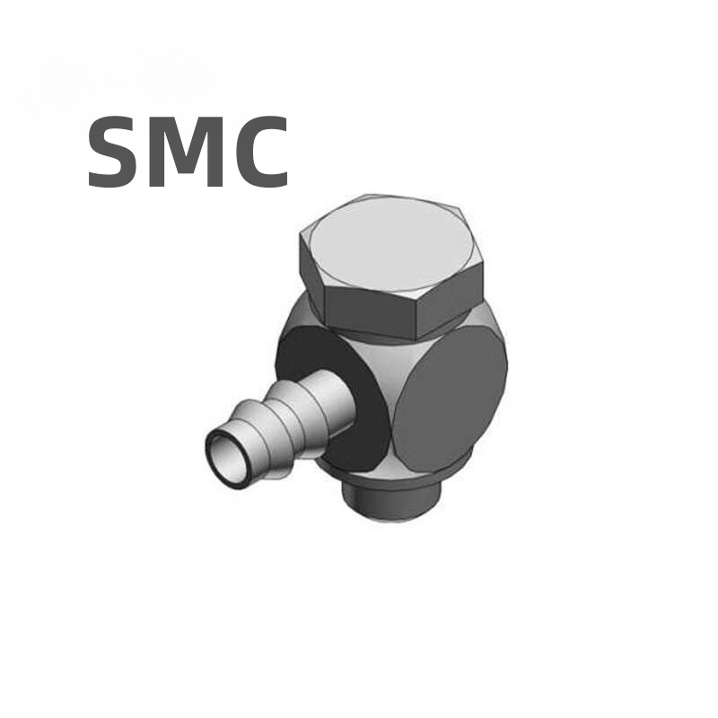 直角倒钩接头SMC M-3ALU-4 螺纹接口M3外,气管接口1:OD4/ID2.5