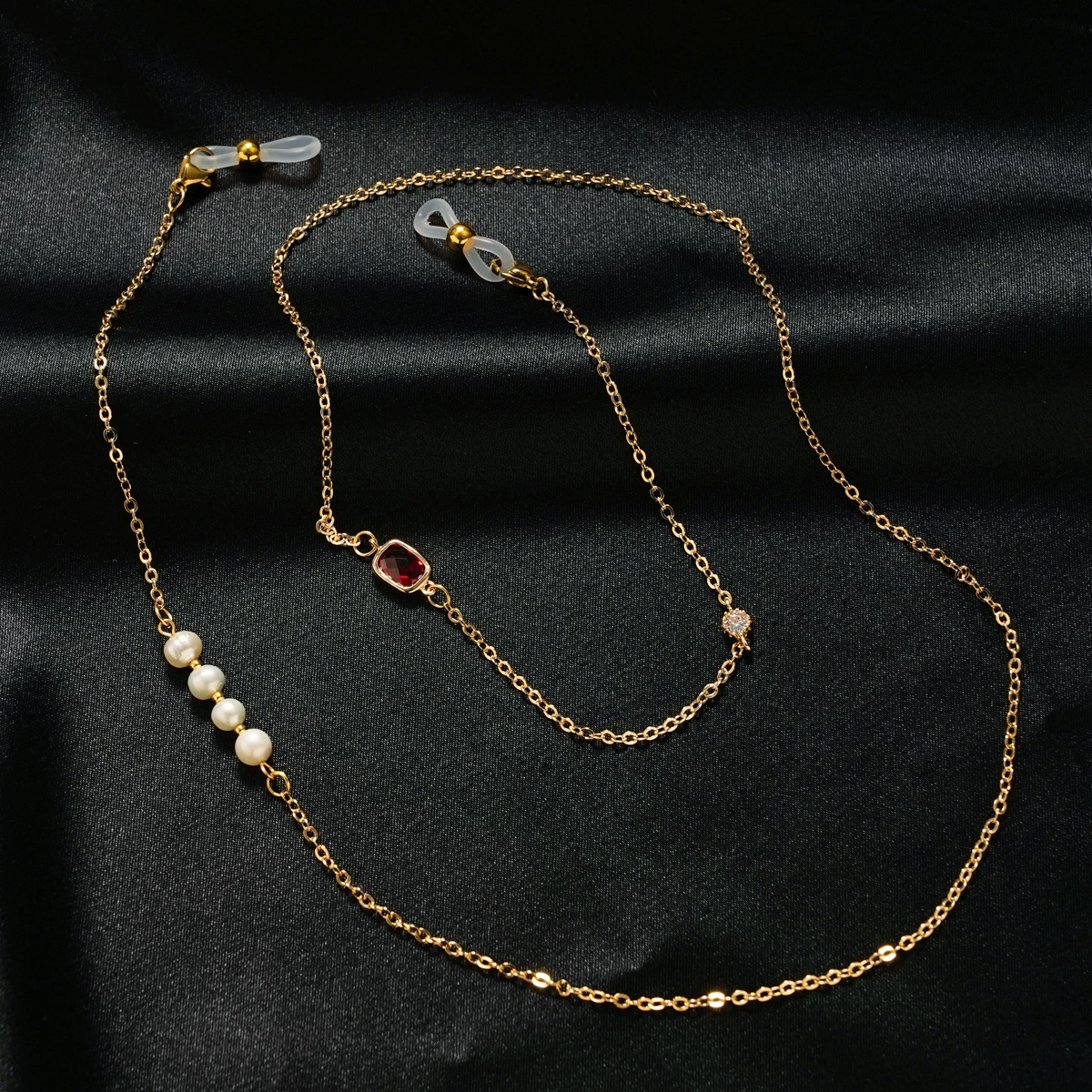 Медицинская маска из жемчуга, strap, очки