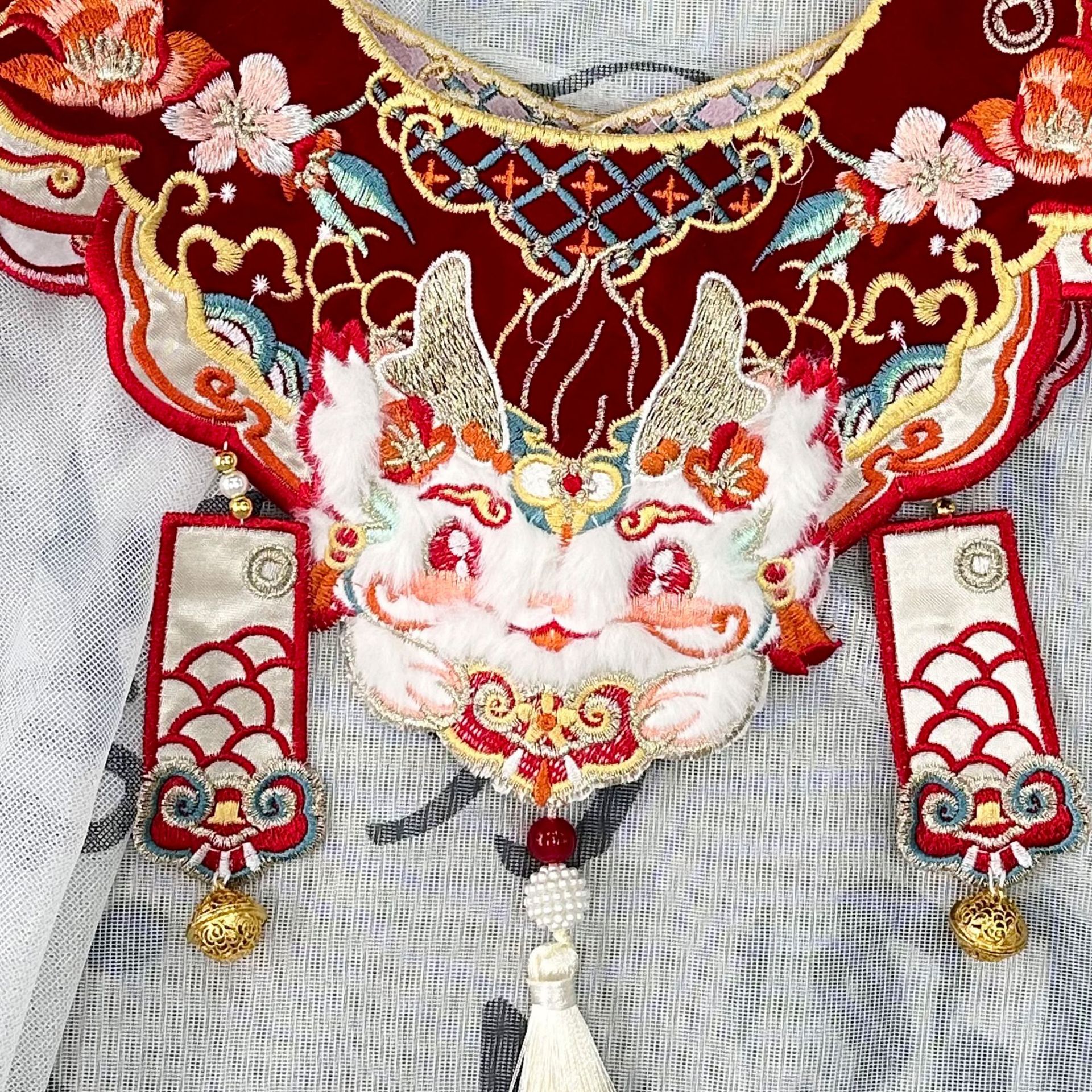 Niños Hanfu cuello bordado nube hombro exquisito nuevo estilo chino campana LiuSu Año Nuevo Hanfu falda de cara a caballo vestido festivo image 5