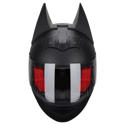 Motosiklet kaskı (dəbilqə) — Helmet, Motorcycle Full-Face Helmet - matt-black-max-transparent-lens-s